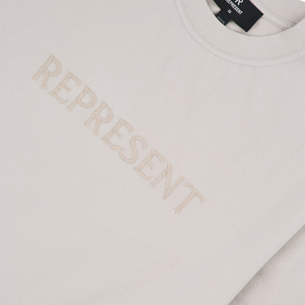Embroidered Serif T-Shirt | Concrete product image 3, provided for visual reference and product detail review