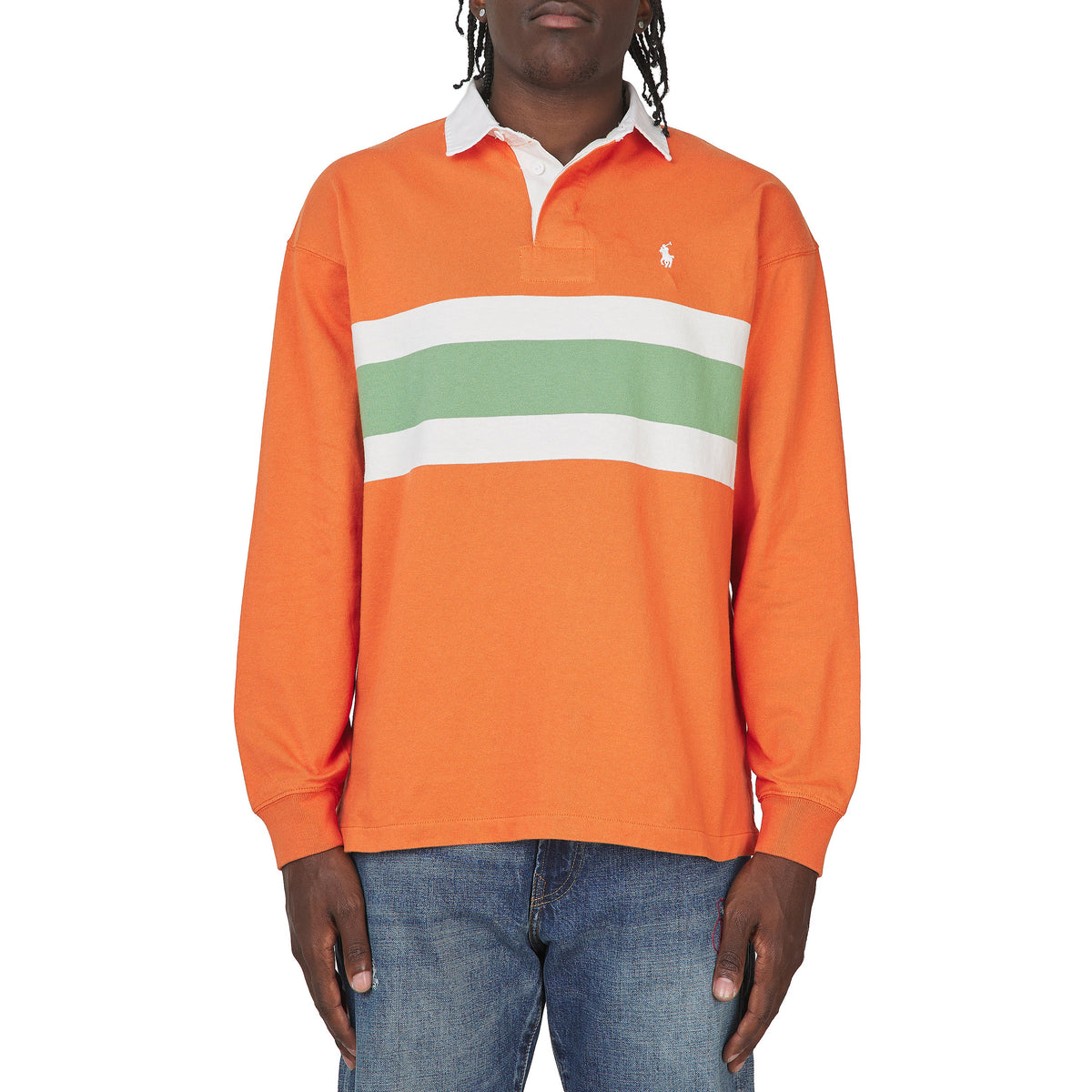 Striped Rugby Shirt | Solar Sky Multi product image 3, provided for visual reference and product detail review