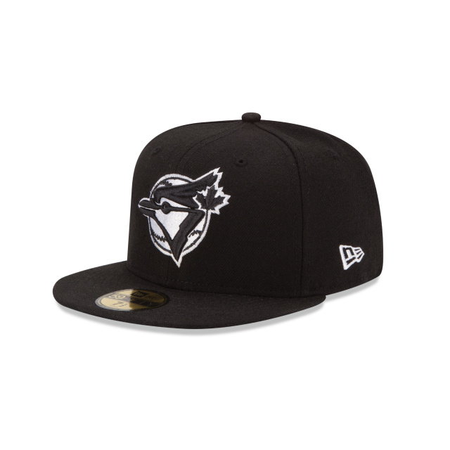 Toronto Blue Jays MLB New Era Men Black/White 59Fifty Cooperstown Fitted Hat product image 1, provided for visual reference
