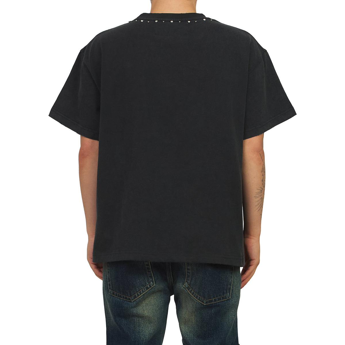 Star Head Studded T-Shirt | Vintage Black/Blue product image 4, provided for visual reference and product detail review