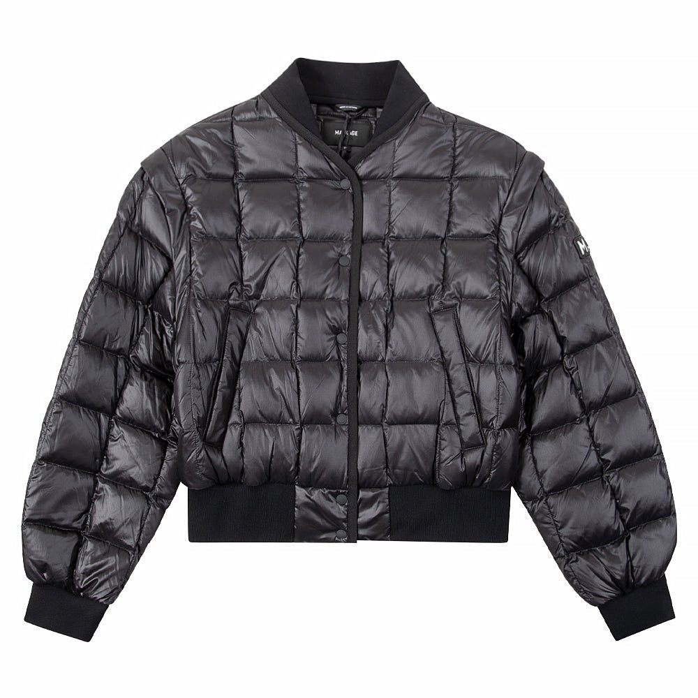 Ani 2-in-1 Down Bomber Jacket | Black for Women product image 1, provided for visual reference and product detail review