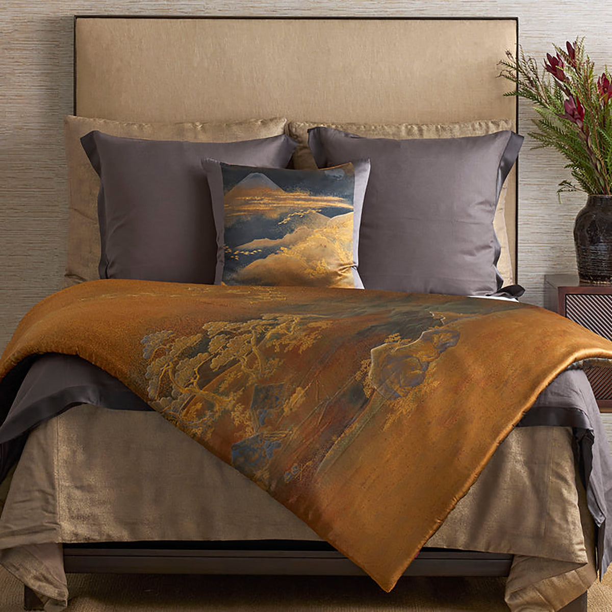 x The Met Mt. Fuji Throw Pillow