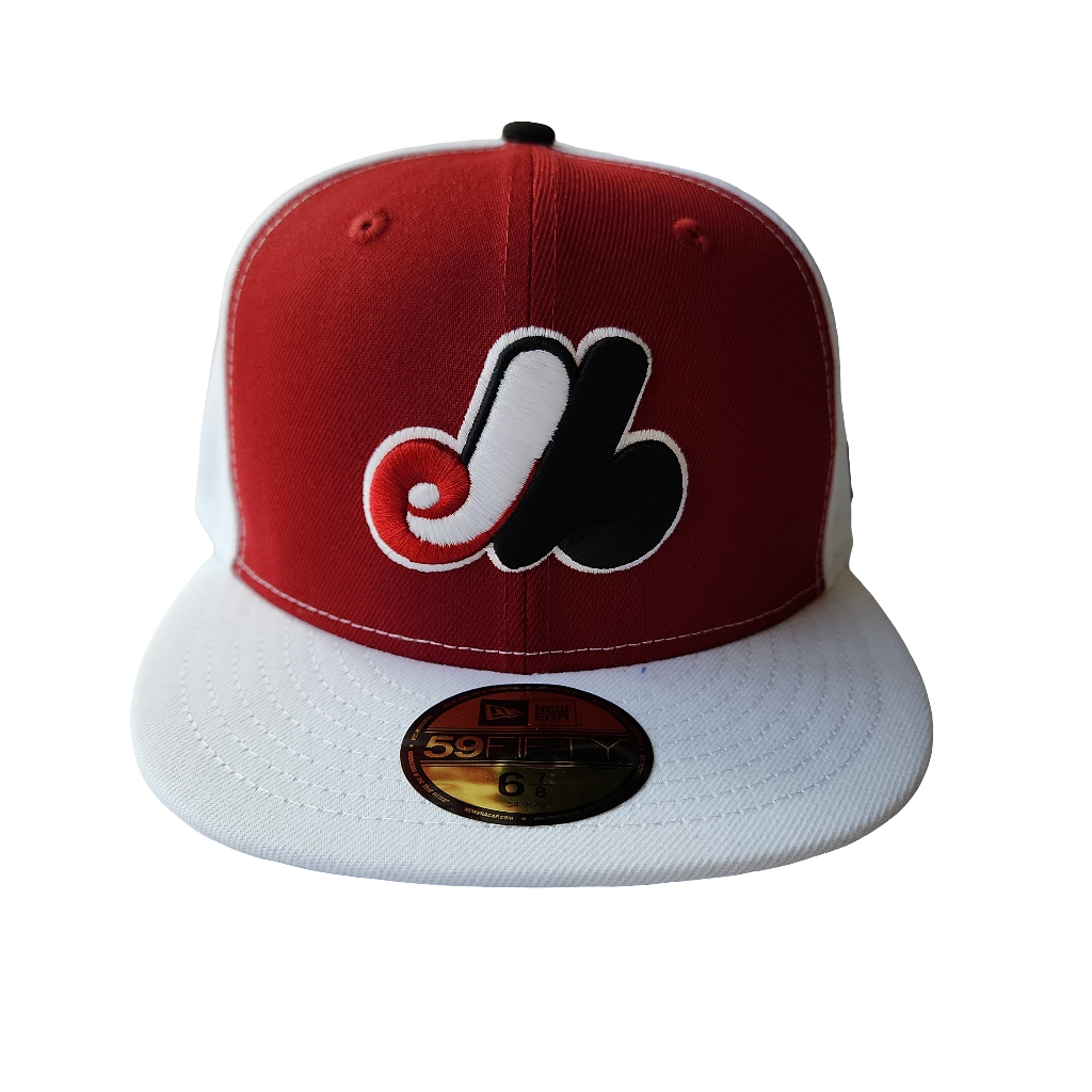 Montreal Expos MLB New Era Men Red/White 59Fifty Cooperstown Fitted Hat product image 5, provided for visual reference and