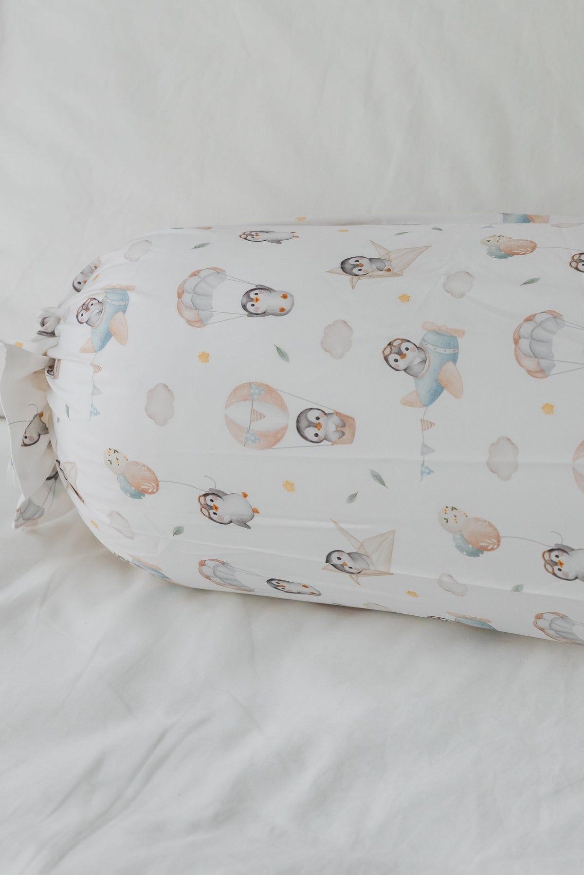 [Adult Bolster Case] - Penguin Explorer Bamboo Lyocell Adult Bolster Case