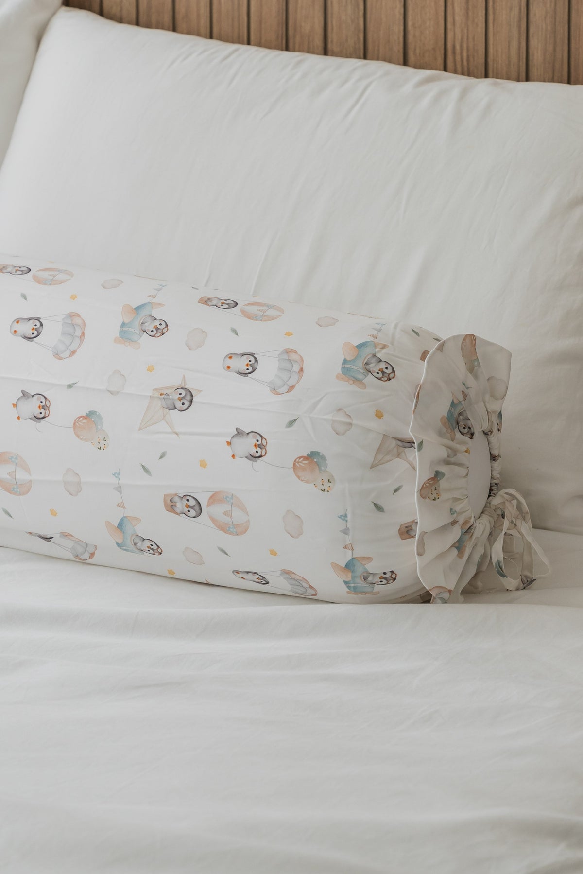 [Adult Bolster Case] - Penguin Explorer Bamboo Lyocell Adult Bolster Case