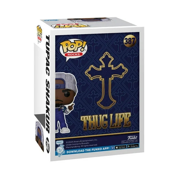 Tupac Shakur in Overalls Funko POP Rocks Thug Life Vinyl Figure product image 2, provided for visual reference and product