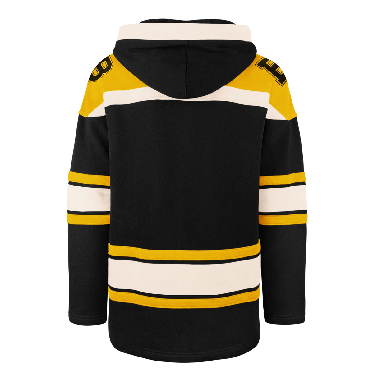 Boston Bruins NHL 47 Brand Men Black Vintage 1933 Logo Heavyweight Lacer Hoodie product image 2, provided for visual