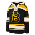 Boston Bruins NHL 47 Brand Men Black Vintage 1933 Logo Heavyweight Lacer Hoodie product image 1, provided for visual