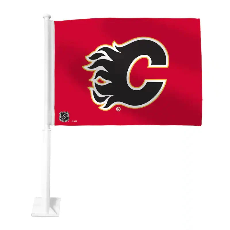 Calgary Flames NHL TSV 2 Sided Car Flag product image 1, provided for visual reference and product detail review