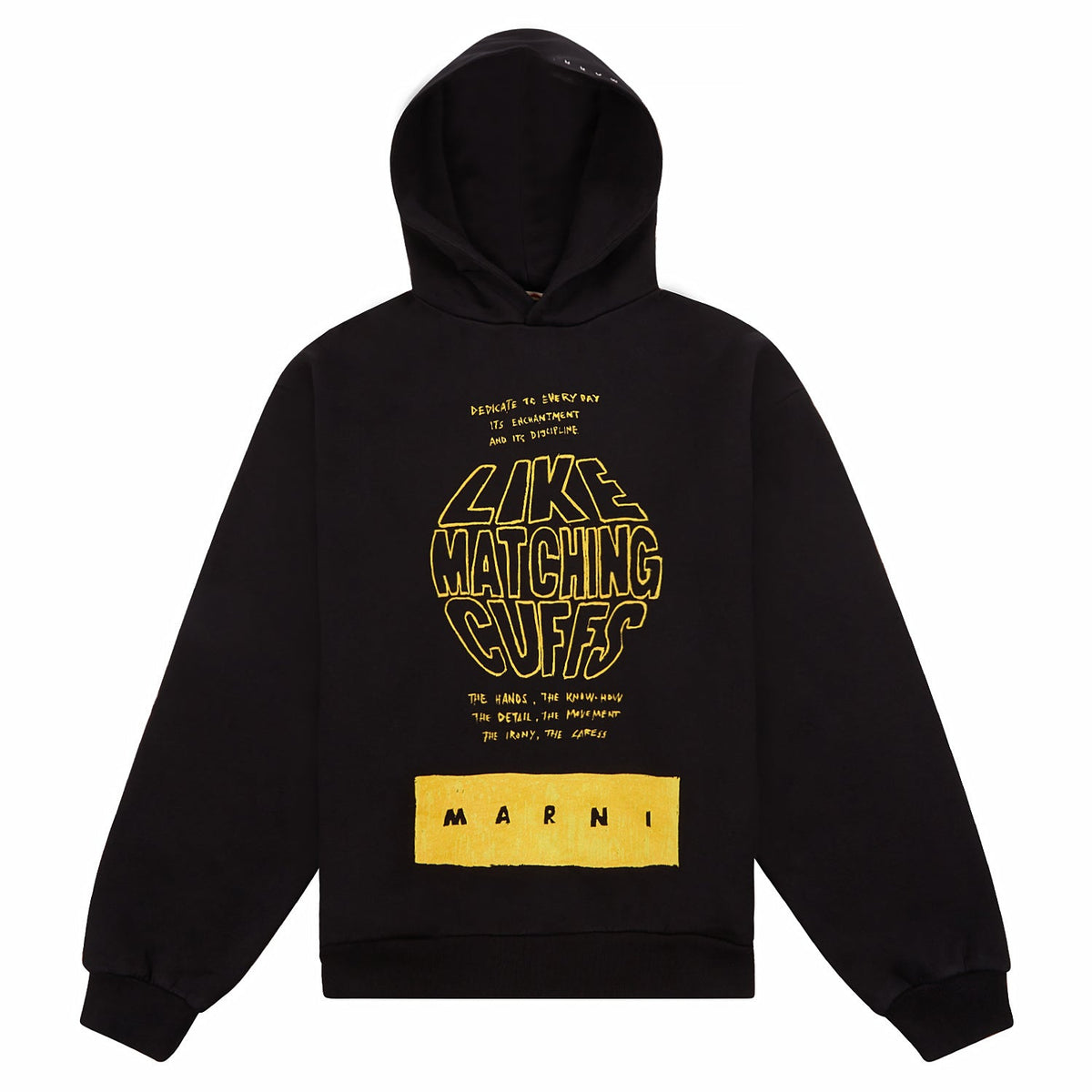Cuffs Brushed Hoodie | Black product image 1, provided for visual reference and product detail review