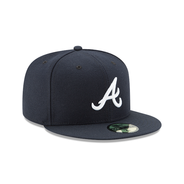 Atlanta Braves MLB New Era Men Navy 59Fifty Authentic Collection On Field Road Fitted Hat product image 4, provided for