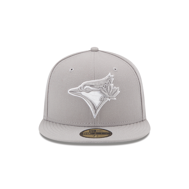 Toronto Blue Jays MLB New Era Men Grey White 59Fifty Fitted Hat product image 3, provided for visual reference and product