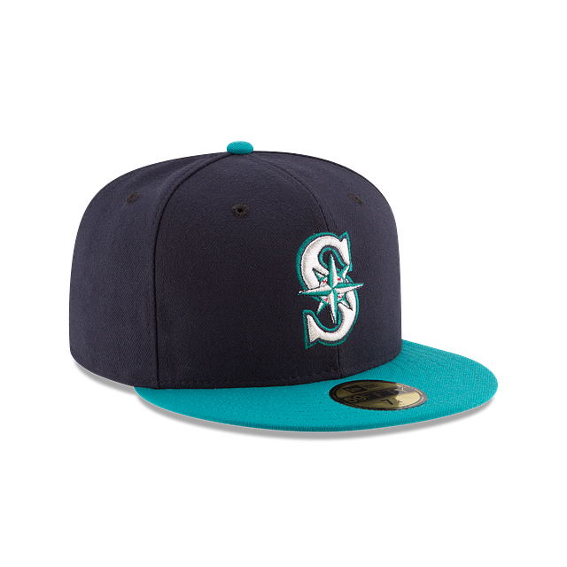 Seattle Mariners MLB New Era Men Navy / Teal 59Fifty Authentic Collection Alternate Fitted Hat product image 3, provided for