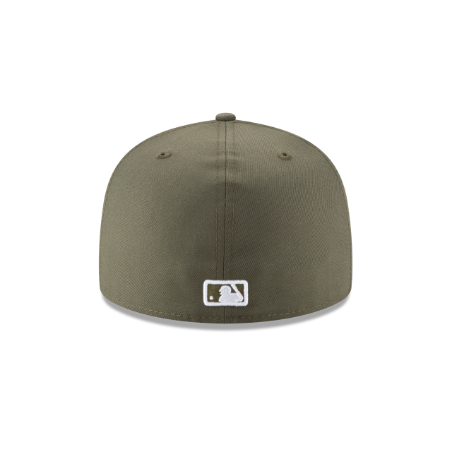 Boston Red Sox MLB New Era Men Olive 59Fifty Basic Fitted Hat product image 2, provided for visual reference and product