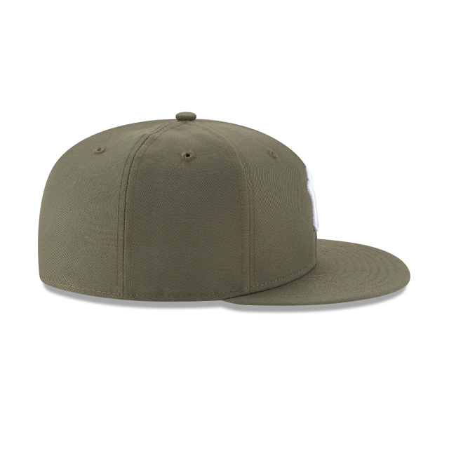 Los Angeles Dodgers MLB New Era Men Olive 59Fifty Basic Fitted Hat product image 3, provided for visual reference and