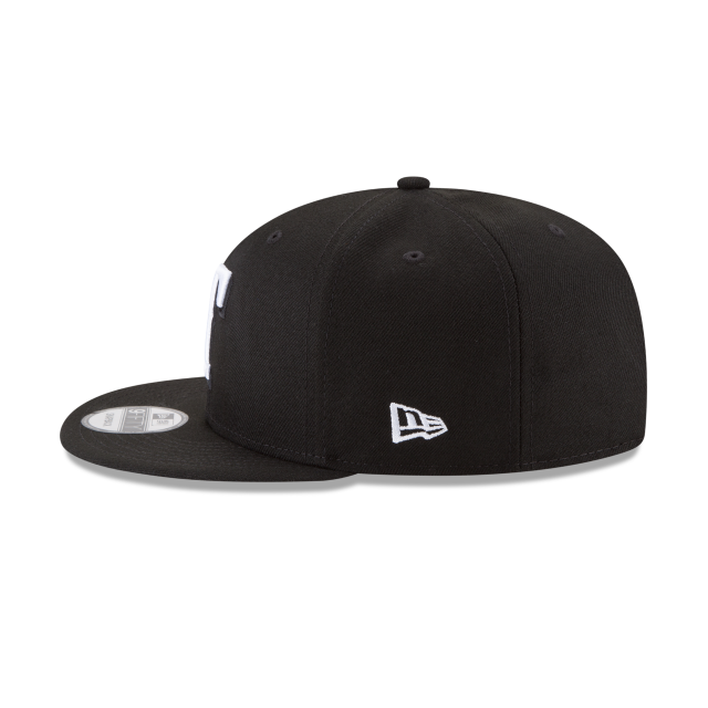 Texas Rangers MLB New Era Men Black White 9Fifty Basic Snapback product image 4, provided for visual reference and product