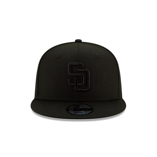 San Diego Padres MLB New Era Men Black on Black 9Fifty Basic Snapback product image 5, provided for visual reference and