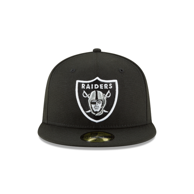 Las Vegas Raiders NFL New Era Men Black 59Fifty Team Basic Fitted Hat product image 3, provided for visual reference and
