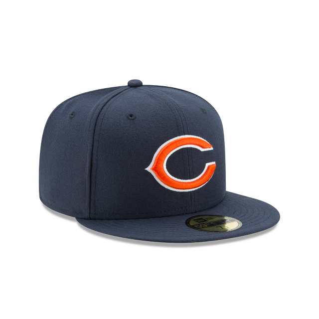 Chicago Bears NFL New Era Men Navy 59Fifty Team Basic Fitted Hat product image 4, provided for visual reference and product