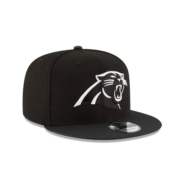 Carolina Panthers NFL New Era Men Black White 9Fifty Basic Snapback product image 4, provided for visual reference and