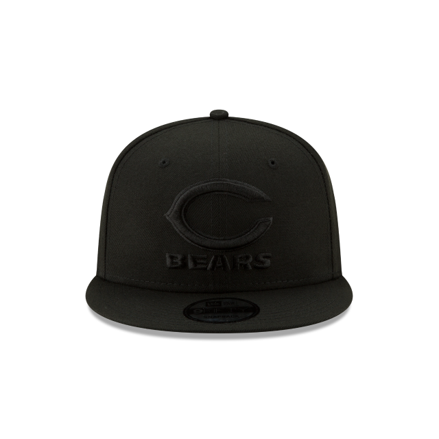 Chicago Bears NFL New Era Men Black On Black 9Fifty Basic Snapback product image 3, provided for visual reference and