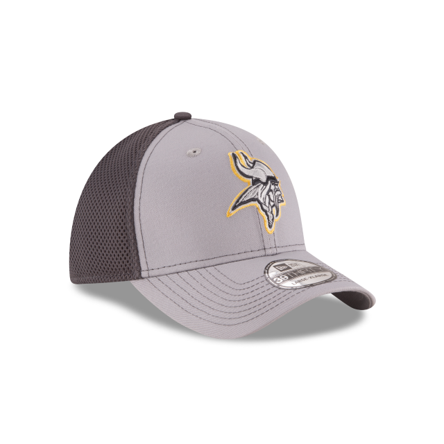 Minnesota Vikings NFL New Era Men Grey 39Thirty Grayed Out Neo 2 Stretch Fit Hat product image 4, provided for visual