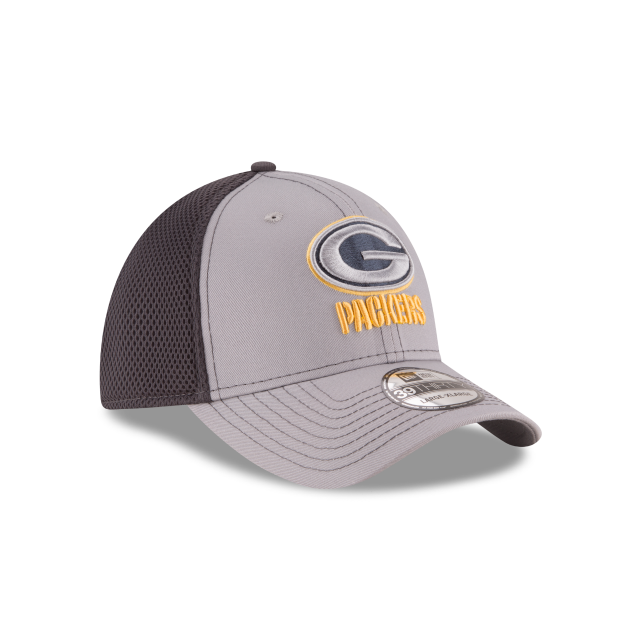 Green Bay Packers NFL New Era Men Grey 39Thirty Grayed Out Neo 2 Stretch Fit Hat product image 4, provided for visual