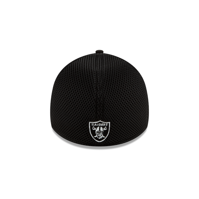 Las Vegas Raiders NFL New Era Men Black/White 39Thirty Neo Stretch Fit Hat product image 2, provided for visual reference