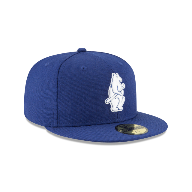 Chicago Cubs MLB New Era Men Royal Blue 59Fifty 1914 Cooperstown Wool Fitted Hat product image 4, provided for visual
