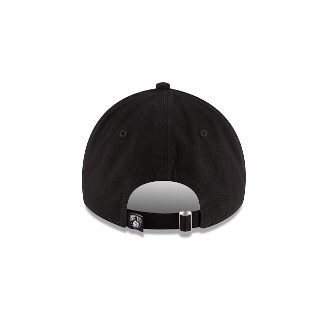 Brooklyn Nets NBA New Era Men Black 9Twenty Core Classic Adjustable Hat product image 2, provided for visual reference and