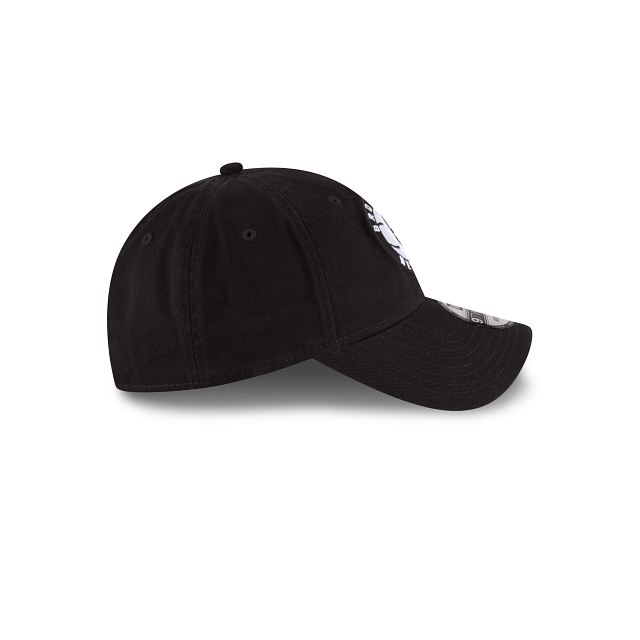 Brooklyn Nets NBA New Era Men Black 9Twenty Core Classic Adjustable Hat product image 3, provided for visual reference and