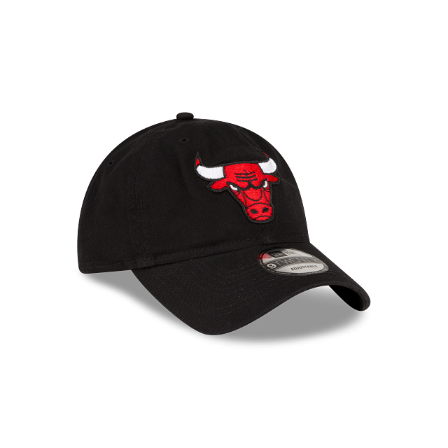 Chicago Bulls NBA New Era Men Black 9Twenty Core Classic Adjustable Hat product image 7, provided for visual reference and