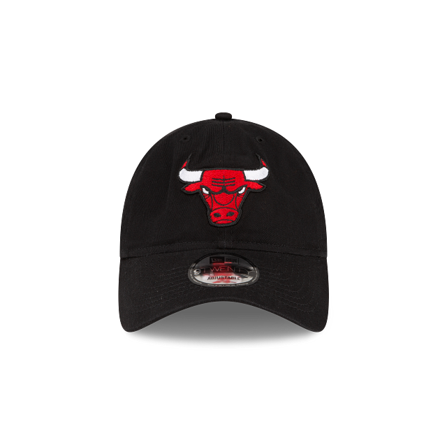 Chicago Bulls NBA New Era Men Black 9Twenty Core Classic Adjustable Hat product image 6, provided for visual reference and