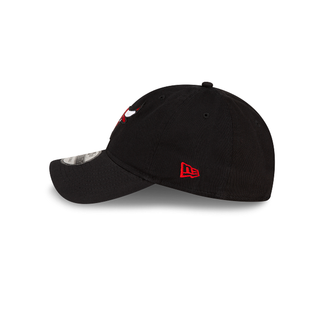 Chicago Bulls NBA New Era Men Black 9Twenty Core Classic Adjustable Hat product image 5, provided for visual reference and