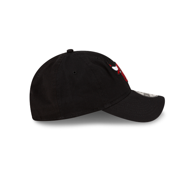 Chicago Bulls NBA New Era Men Black 9Twenty Core Classic Adjustable Hat product image 4, provided for visual reference and