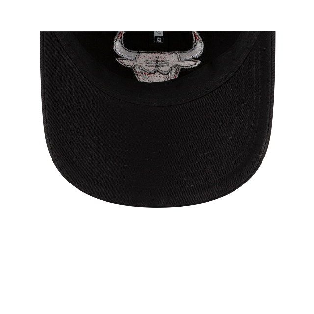 Chicago Bulls NBA New Era Men Black 9Twenty Core Classic Adjustable Hat product image 3, provided for visual reference and