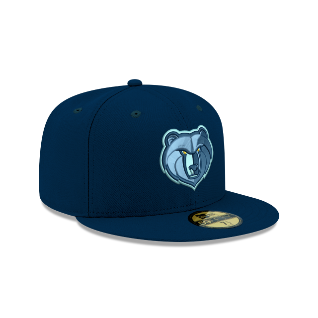 Memphis Grizzlies NBA New Era Men Navy 59Fifty Basic Fitted Hat product image 4, provided for visual reference and product