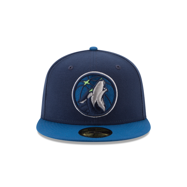 Minnesota Timberwolves NBA New Era Men Navy/Royal 59Fifty Two Tone Fitted Hat product image 5, provided for visual reference