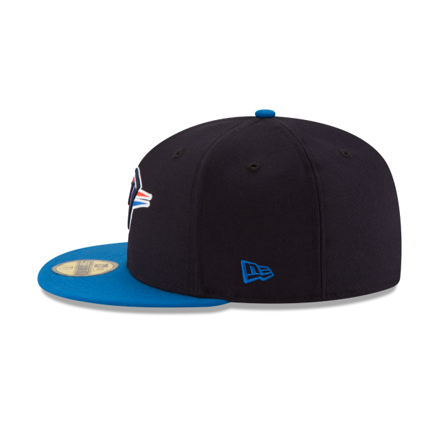 Oklahoma City Thunder NBA New Era Men Navy/Blue 59Fifty Two Tone Fitted Hat product image 4, provided for visual reference