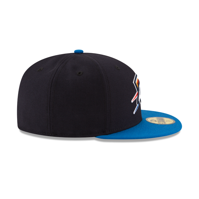 Oklahoma City Thunder NBA New Era Men Navy/Blue 59Fifty Two Tone Fitted Hat product image 3, provided for visual reference