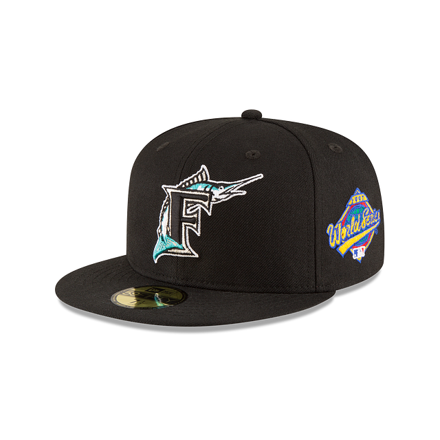 Florida Marlins MLB New Era Men Black 59Fifty 1997 World Series Wool Fitted Hat product image 1, provided for visual