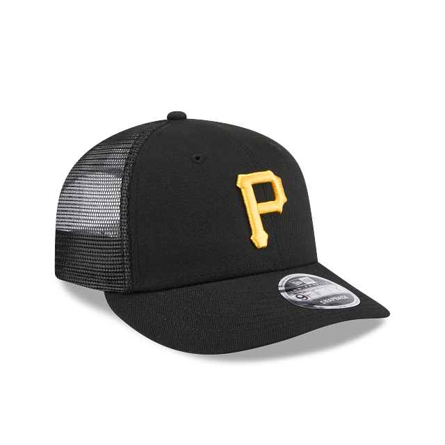 Pittsburgh Pirates MLB New Era Men Black 9Fifty Low Profile Trucker Snapback product image 7, provided for visual reference