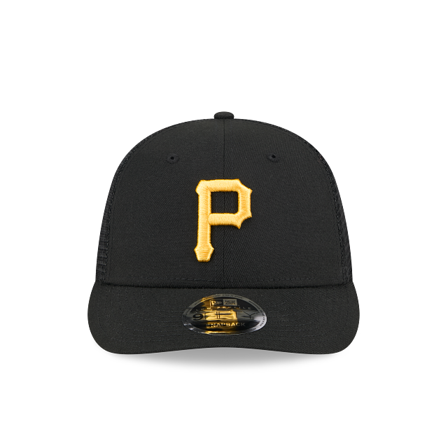 Pittsburgh Pirates MLB New Era Men Black 9Fifty Low Profile Trucker Snapback product image 6, provided for visual reference