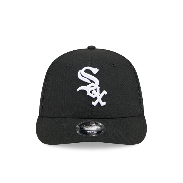 Chicago White Sox MLB New Era Men Black 9Fifty Low Profile Trucker Snapback product image 6, provided for visual reference