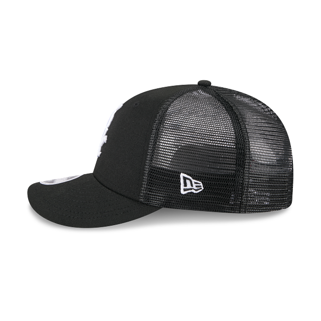 Chicago White Sox MLB New Era Men Black 9Fifty Low Profile Trucker Snapback product image 5, provided for visual reference