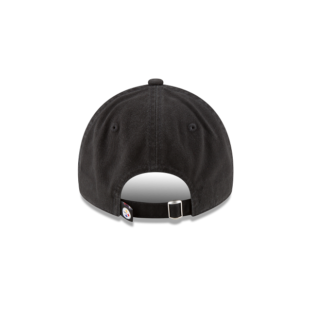 Pittsburgh Steelers NFL New Era Men Black 9Twenty Core Classic Adjustable Hat product image 2, provided for visual reference