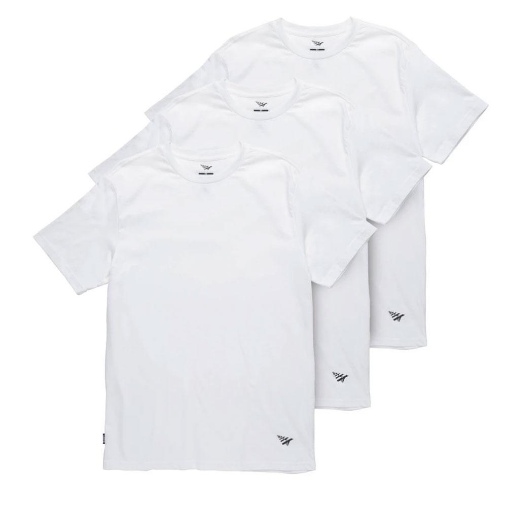 Essential 3 Pack Tees | White product image 1, provided for visual reference and product detail review