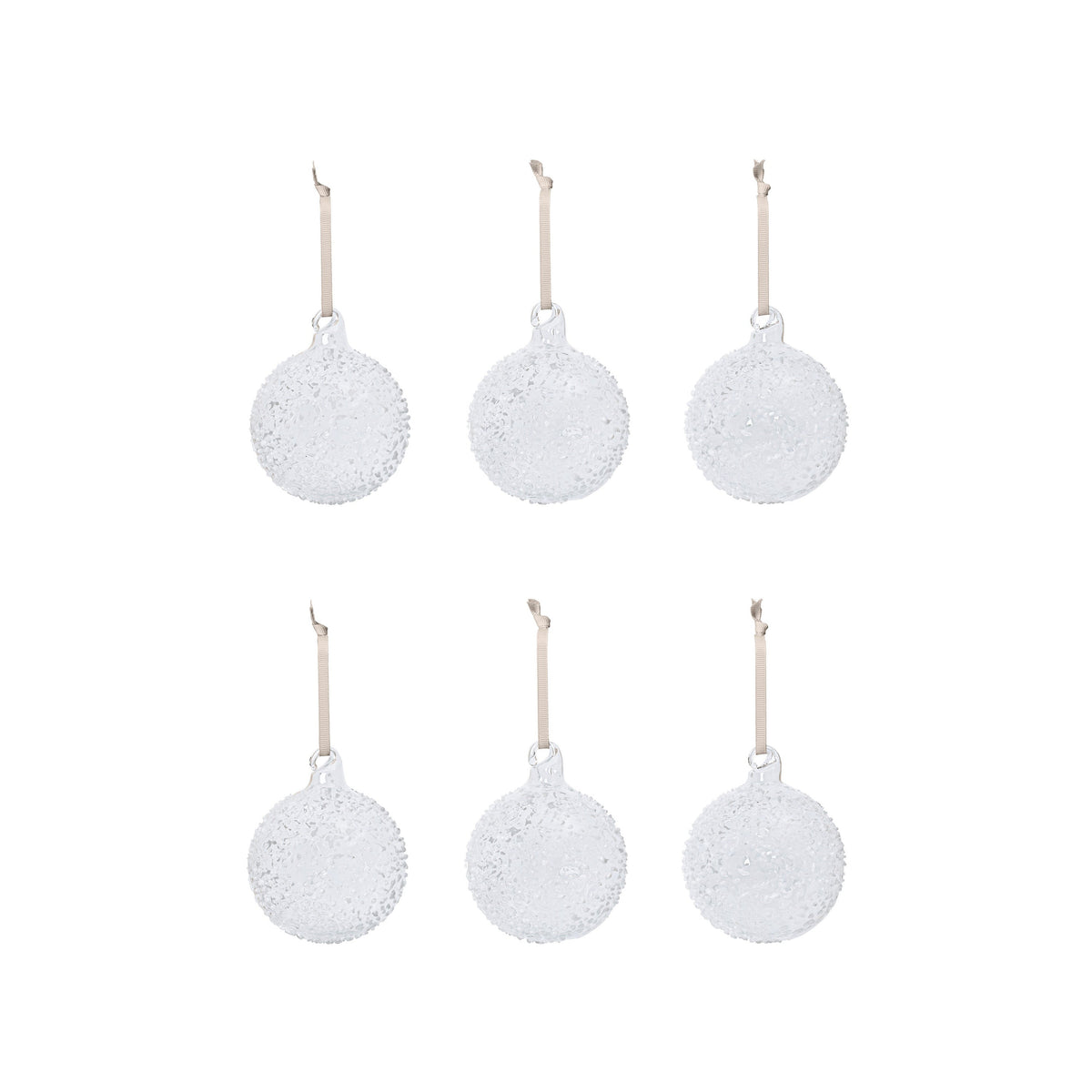Flurry Glass Bauble (Set of 6)
