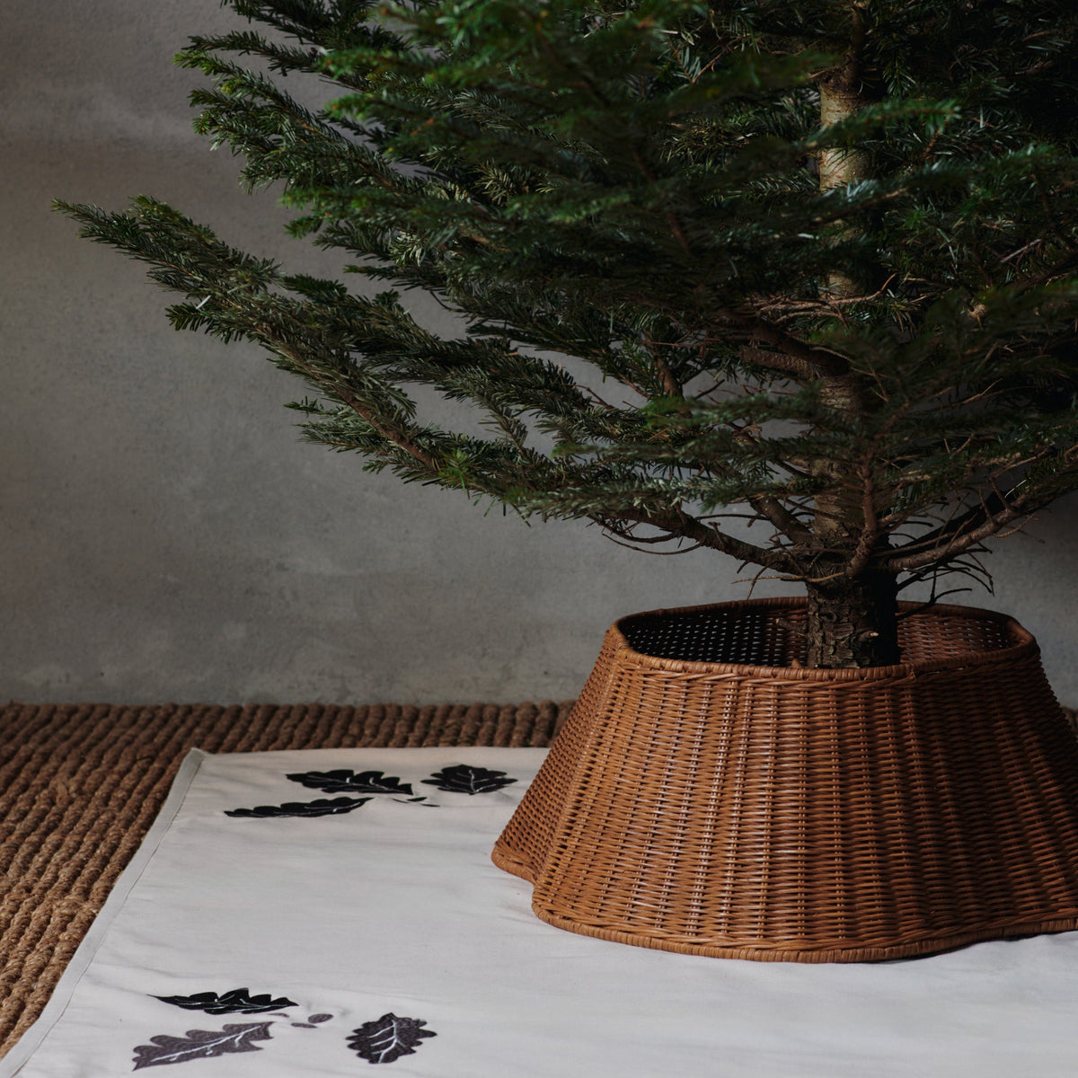 Oak Christmas Tree Square Blanket