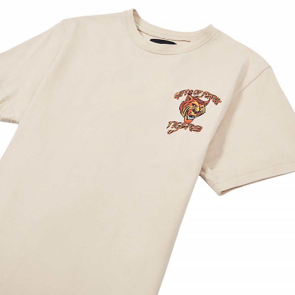Fighting Tiger T-Shirt | Tan product image 3, provided for visual reference and product detail review